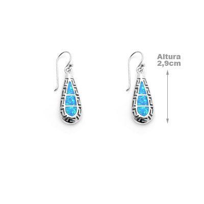 Brinco de Prata com Opala.