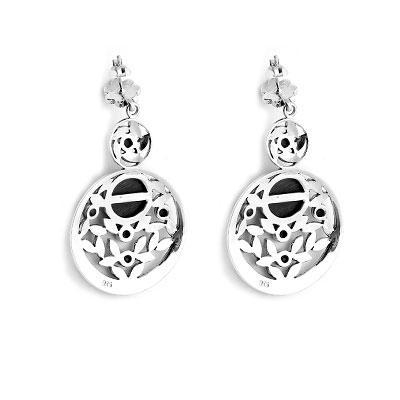 Brinco de Prata com Ônix.