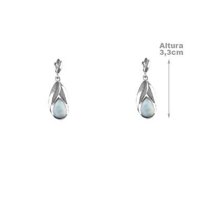 Brinco de Prata com Larimar.