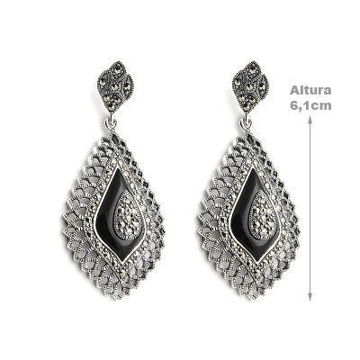 Brinco de Prata com Marcassitas.