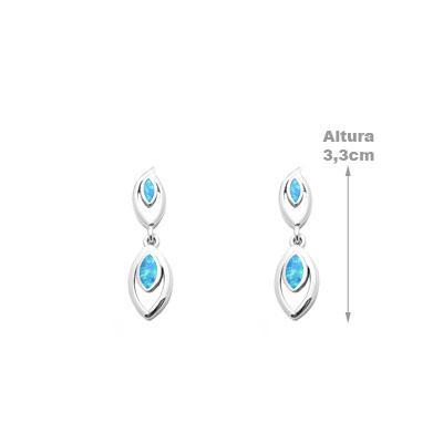 Brinco de Prata com Opala.