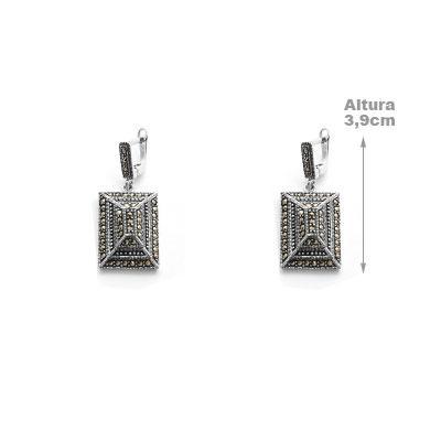 Brinco de Prata com Marcassitas.