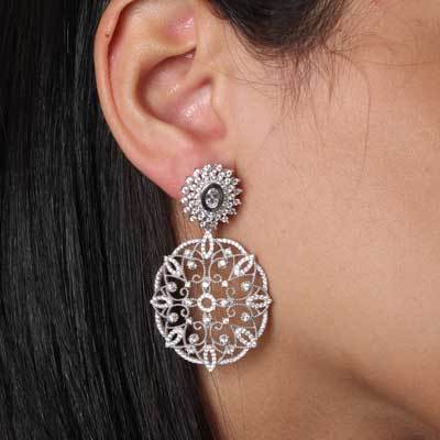 Brinco de Prata com Zircônia - 40774