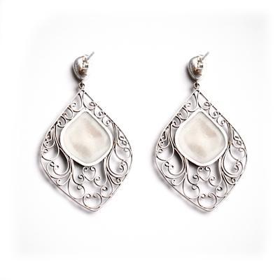 Brinco de Prata com Madrepérola.