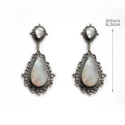Brinco de Prata com Madrepérola
