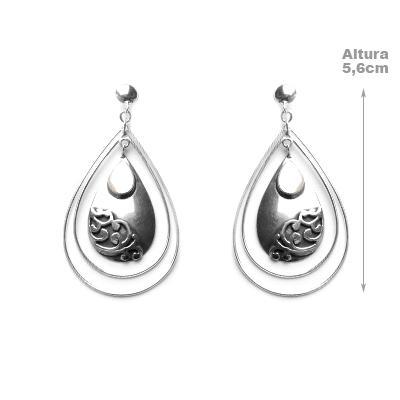 Brinco de Prata com Madrepérola.