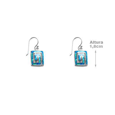 Brinco de Prata com Opala - 43548