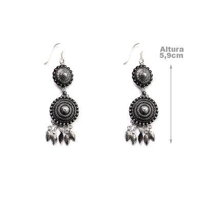 Brinco de Prata com Pingente.