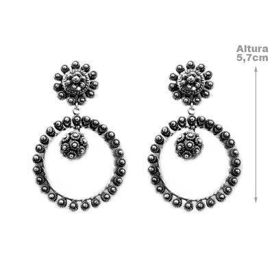 Brinco de Prata Trabalhado.