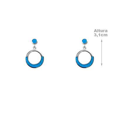 Brinco de Prata com Opala.