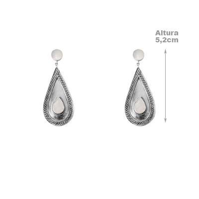 Brinco de Prata com Madrepérola.