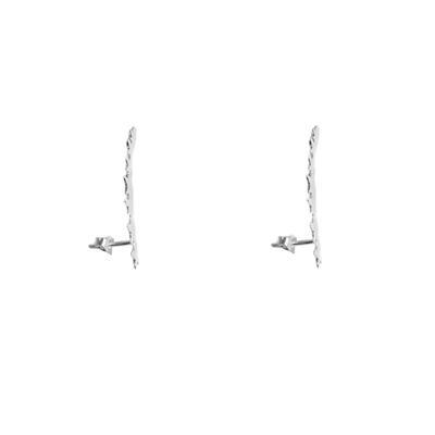 Brinco de Prata Contorno de Orelha (Ear Cuff) Estrelas
