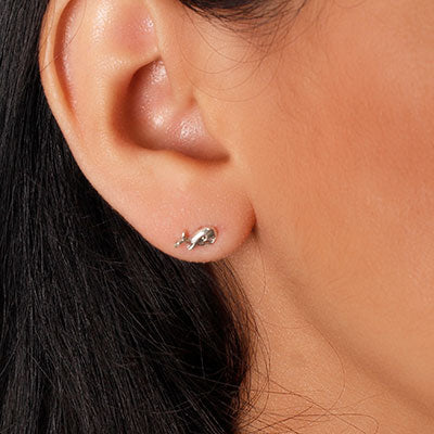 Brinco de Prata Baleia.