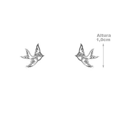 Brinco de Prata Pássaro.
