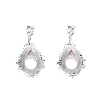 Brinco de Prata com Madrepérola.