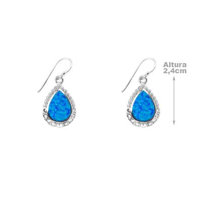 Brinco de Prata com Opala.