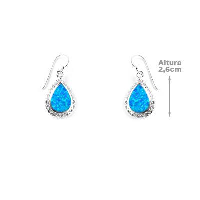 Brinco de Prata com Opala.