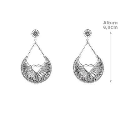 Brinco de Prata Vazado.