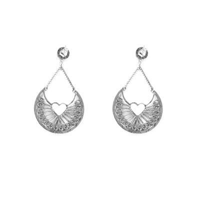 Brinco de Prata Vazado.