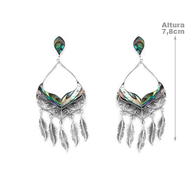 Brinco de Prata Abalone