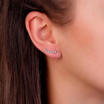 Brinco de Prata Contorno de Orelha (Ear Cuff).
