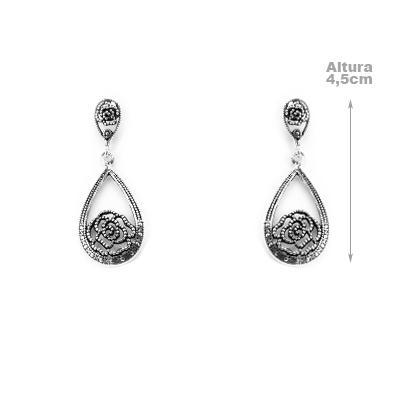 Brinco de Prata Flor