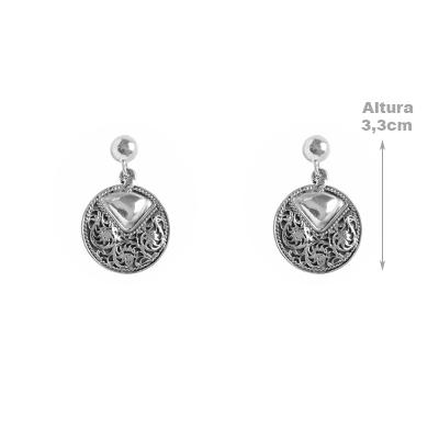 Brinco de Prata Trabalhado.