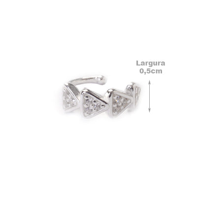 Piercing de Prata Pressão para Orelha