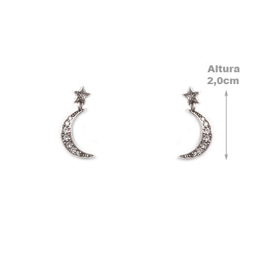Brinco de Prata Lua.
