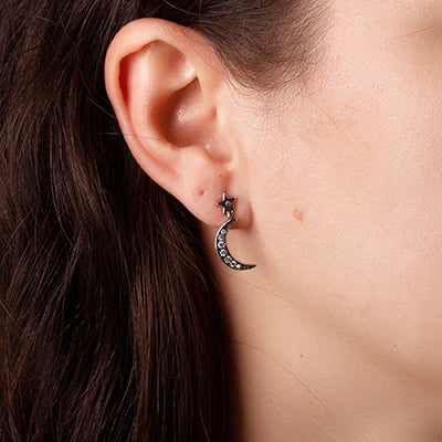 Brinco de Prata Lua.