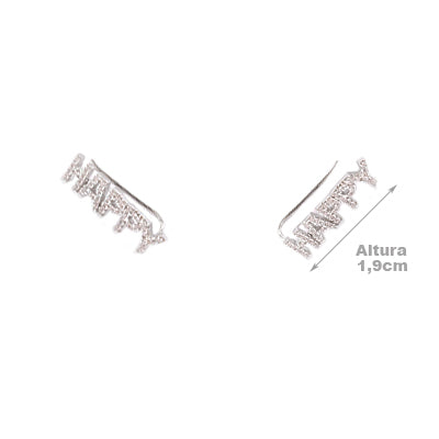 Brinco de Prata Contorno de Orelha(Ear Cuff).