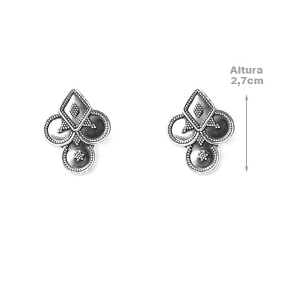 Brinco de Prata Trabalhado.