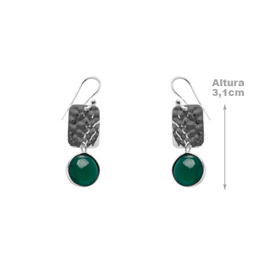Brinco de Prata com Ágata.