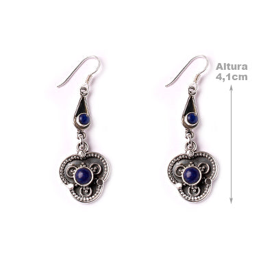 Brinco de Prata Lápis Lázuli.