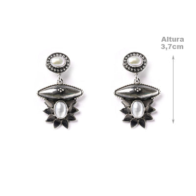 Brinco de Prata com Pérola.