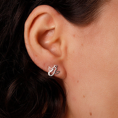 Brinco de Prata Anjo