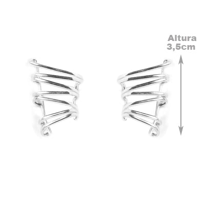 Piercing de Prata Pressão para Orelha