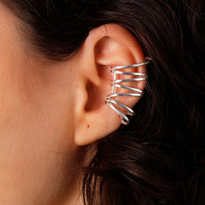 Piercing de Prata Pressão para Orelha