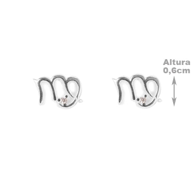 Brinco de Prata Signo Virgem