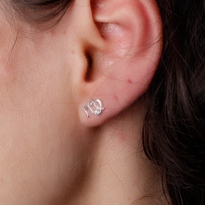 Brinco de Prata Signo Virgem