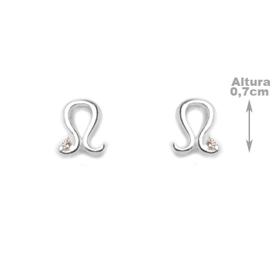 Brinco de Prata Signo Leão