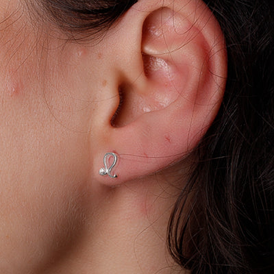 Brinco de Prata Signo Leão