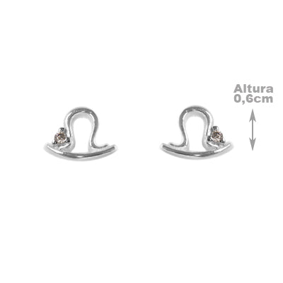 Brinco de Prata Signo Libra