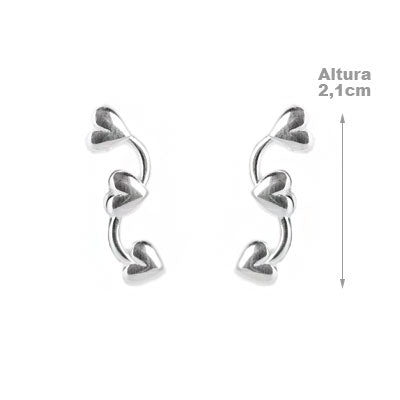 Brinco de Prata Coração (Ear Cuff)