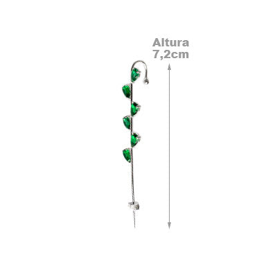 Brinco de Prata Contorno de Orelha(Ear Cuff)