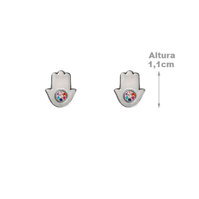Brinco de Prata Hamsa.