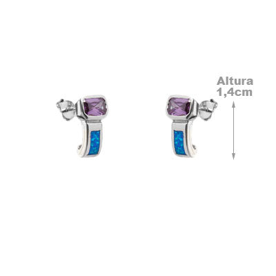 Brinco de Prata com Opala