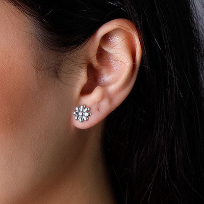 Brinco de Prata Flor