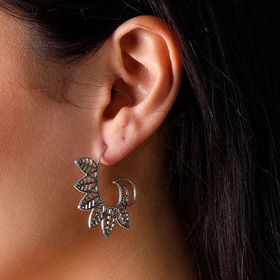 Argola de Prata Folha