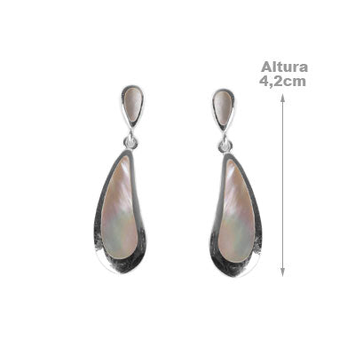Brinco de Prata com Madrepérola